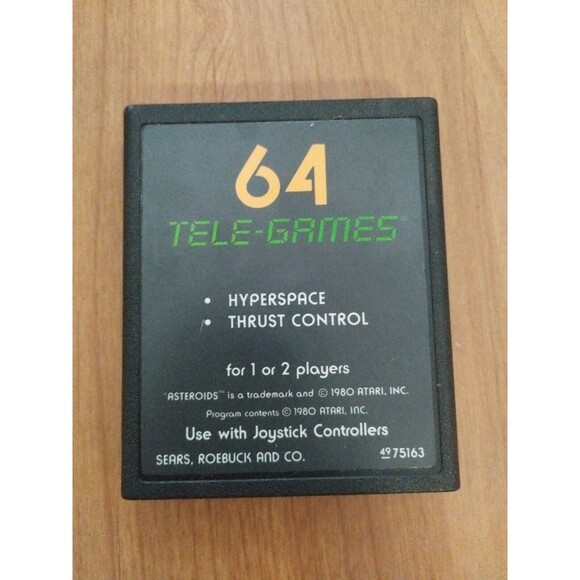 Asteroids for Atari 2600. Tested & Works. Vintage 1981. Sears Text Label. - Picture 1 of 4